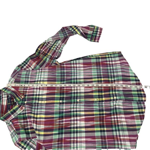 Boys Ralph Lauren Long Sleeve Button Down Shirt Size XL (18-20) Plaid Indian - Picture 4 of 7